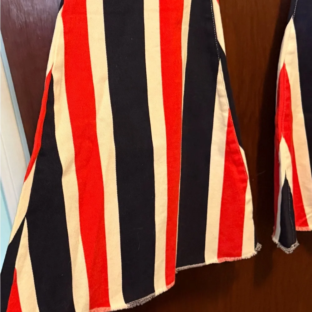 Peach Love NWOT Full of Pride Flare Pants in Red, White, and Blue size small - Picture 2 of 15